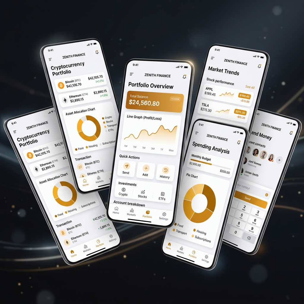 FinPay mobile app UI design